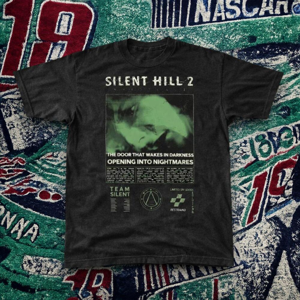 Silent Hill 2 Horror Game Graphic Black T-Shirt Dark Aesthetic Gaming Tee